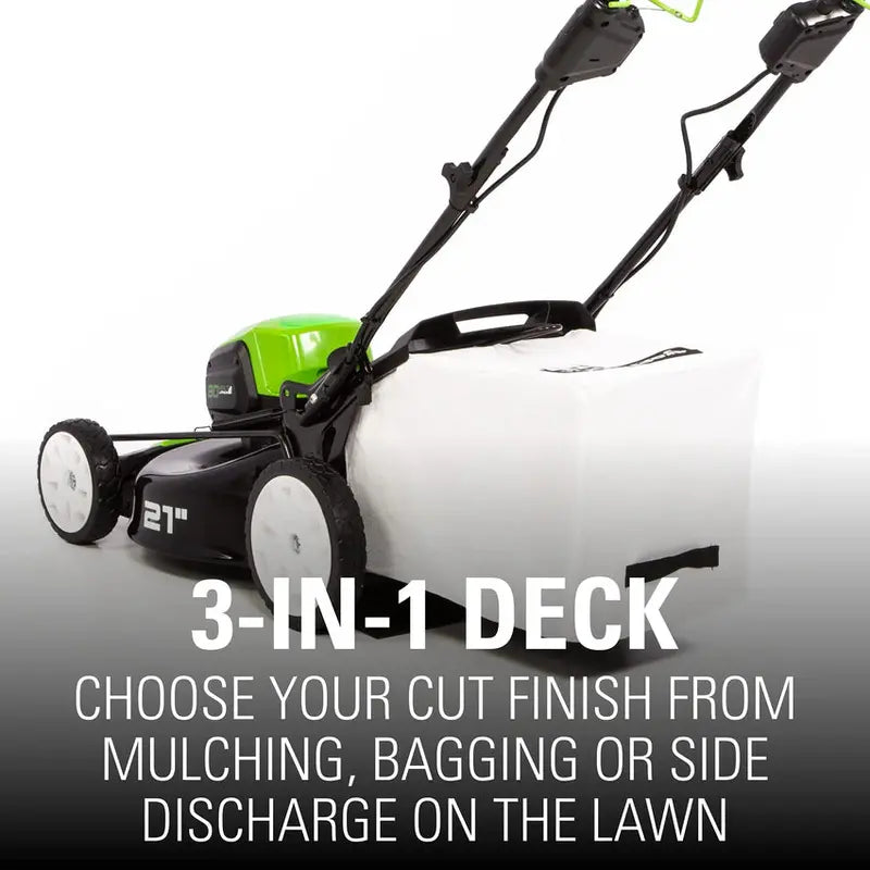Greenworks 80V Cordless 21″ Self-Propelled Brushless Lawn Mower