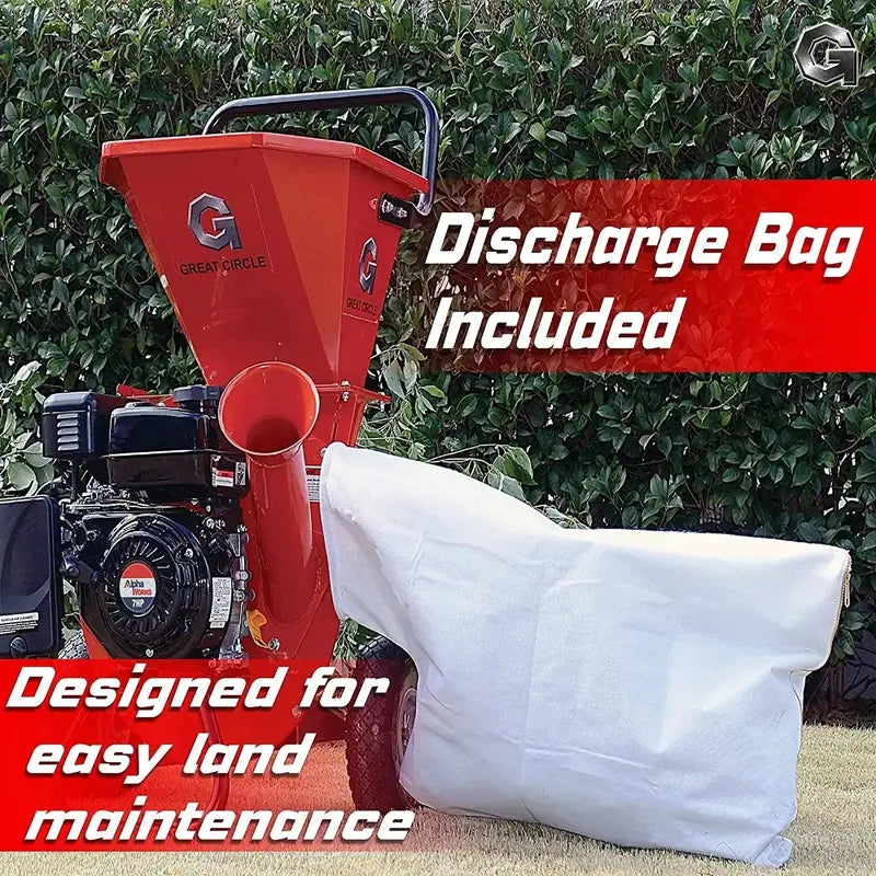 Heavy-Duty Gas-Powered Wood Chipper Shredder Mulcher – Commercial-Grade Yard Waste Processing