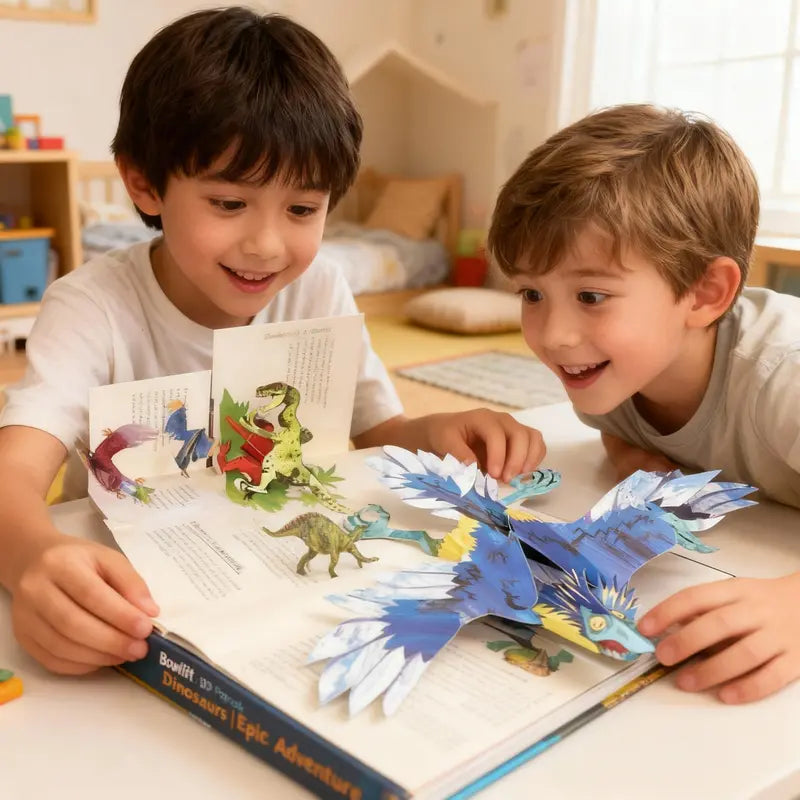 Jurassic Pop-Up: 3D Illustrated Dinosaur Book – Interactive Fold-Out Prehistoric Scene Collection