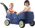 Step2 Wagon for Two Plus Kids Pull Wagon, Blue  Plastic, Seat Belts, Storage, Quiet Wheels, 100 lbs Capacity