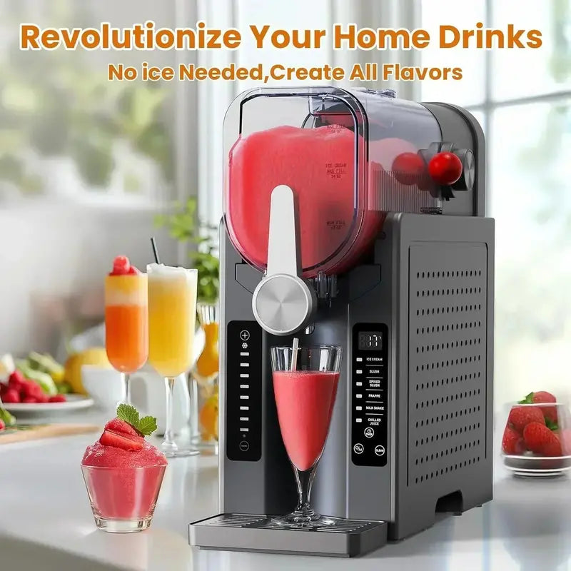 Professional Slushie Machine – No Ice Required, LED Display, Frozen Drink Maker for Bars and Events