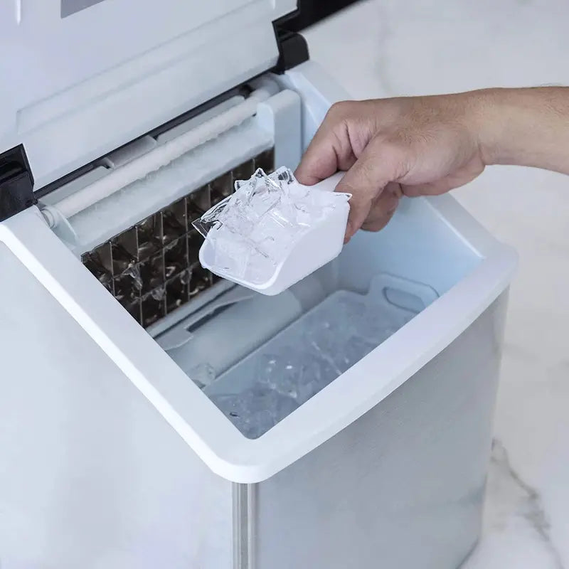 NewAir Stainless Steel Clear Ice Maker – 40 lbs/Day Portable Countertop Unit