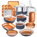 Gotham Steel Graphite 20-Piece Cookware & Bakeware Set – Nonstick Ceramic-Infused Pots, Pans, and Baking Essentials