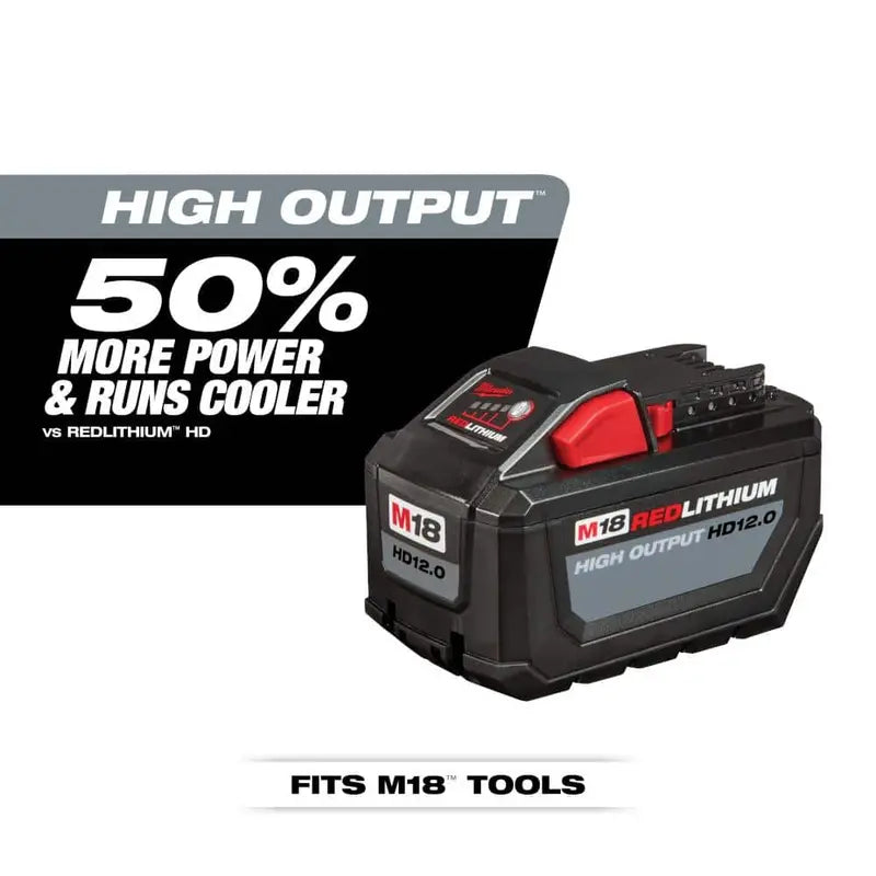 Milwaukee M18 18-Volt Lithium-Ion High Output 12.0Ah Battery Pack 48-11-1812