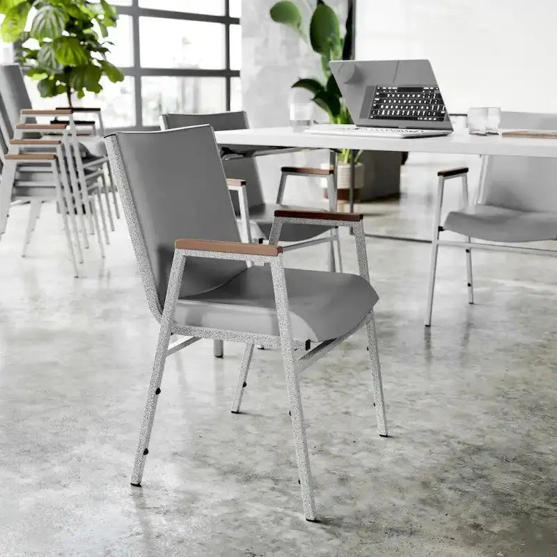 Heavy-Duty Stackable Armchair – Commercial-Grade 21″ x 21″ x 31″ Seating