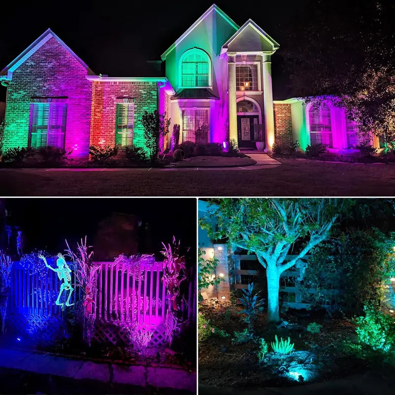 Waterproof Color-Changing LED Landscape Lighting Kit – Smart Outdoor Accent Lights