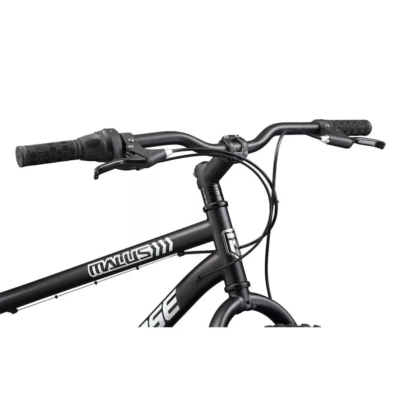 Mongoose Malus 26″ 7-Speed Fat Tire Mountain Bike with Disc Brakes – Black, Adult