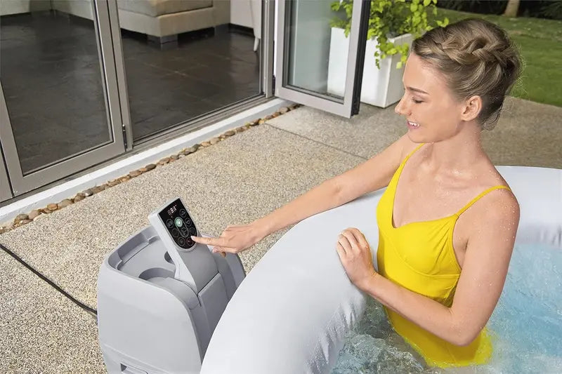 Portable Inflatable Hot Tub – Heated Spa with 140 Bubble Jets, 4-Person Capacity