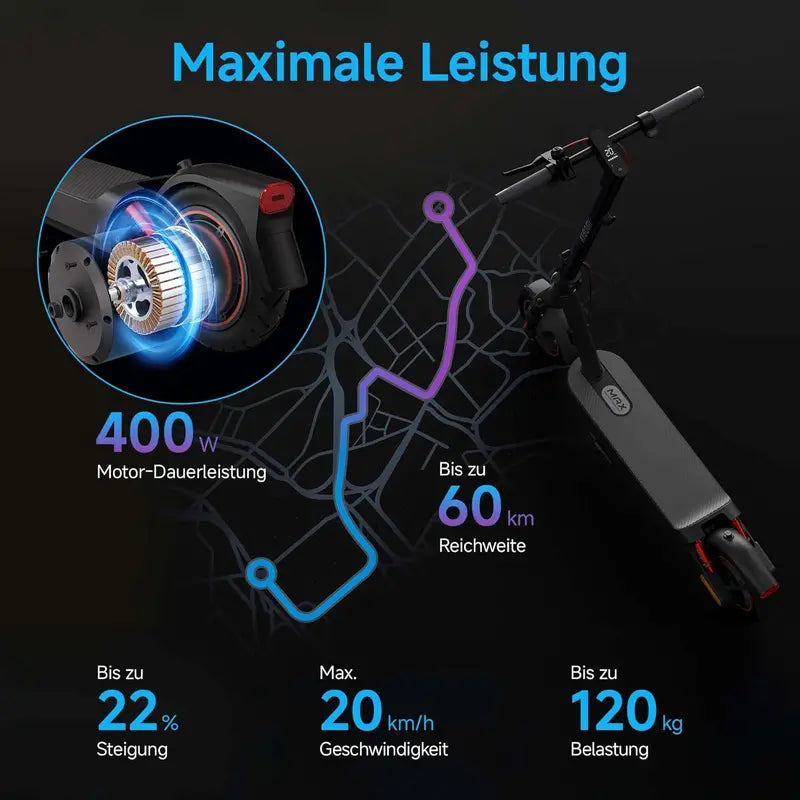 Xiaomi Electric Scooter – German-Certified (20 km/h), 70 km Range, Dual Brakes & App Control