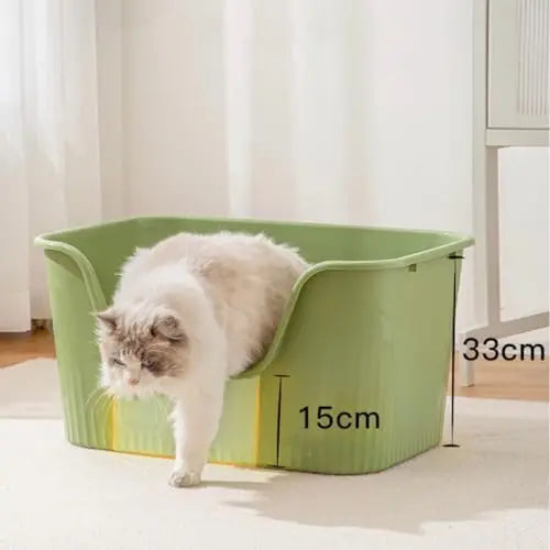 Extra Large 25.27″x17.83″x13.11″ Anti-Splashing Multi-Cat Litter Box – Grey, Tool-Free Assembly