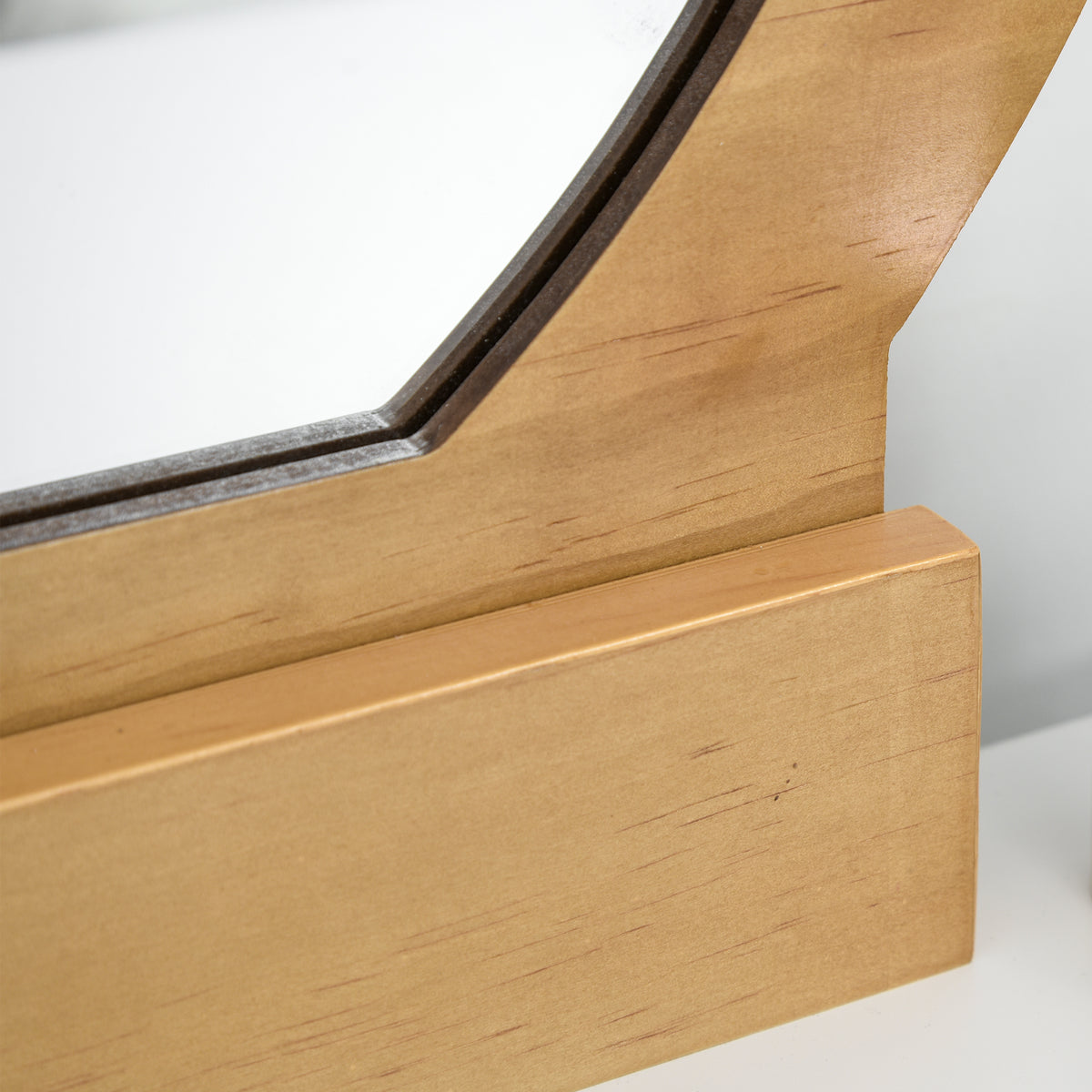 HOMCOM Coiffeuse Design scandinave Schminktisch mit Spiegel, 2 Schubladen und Hocker Weiß Kiefer Hell