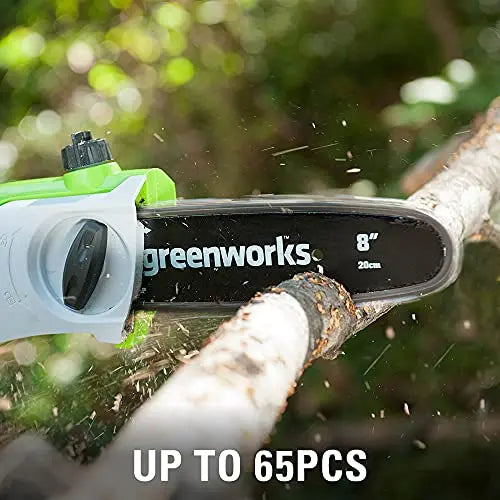 Greenworks 40V 8  Cordless 8  Polesaw + 20  Pole Hedge Trimmer Combo