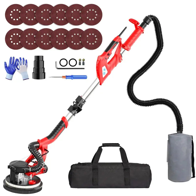 IMQUALI 750W Dustless Drywall Sander with 7 Variable Speeds, LED Light, Dust Collection & Extension Pole