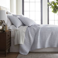 Levtex Home Tobago Stripe Blue Quilt Set, Twin/Twin XL, Cotton