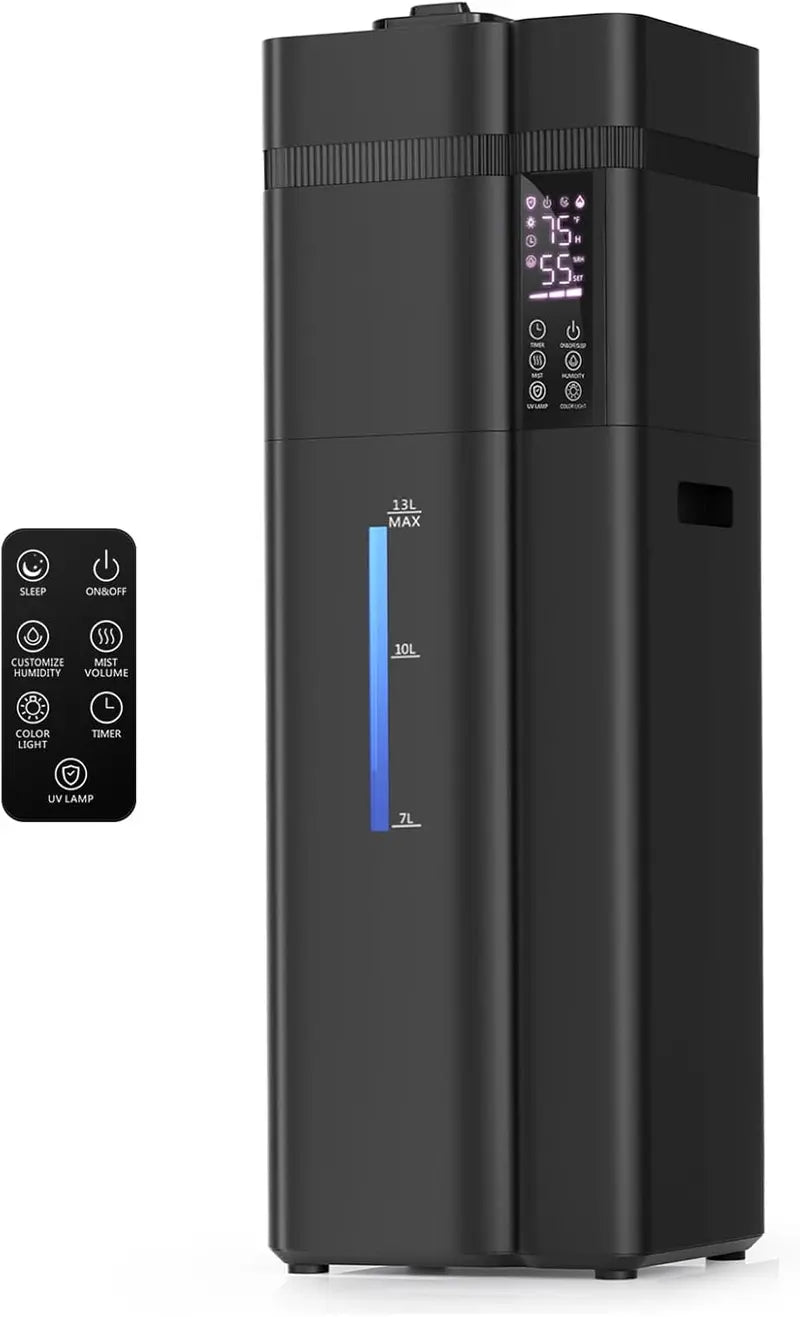 High-Capacity 13L Humidifier – Covers Up to 800 sq ft, 100-Hour Operation, Smart Humidity Sensing