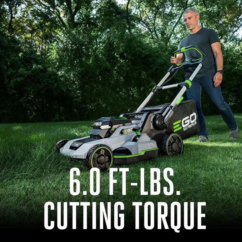 EGO Power+ LM2102SP-A 21-Inch Cordless Self-Propelled Lawn Mower – Includes Two 4.0Ah Batteries & Charger