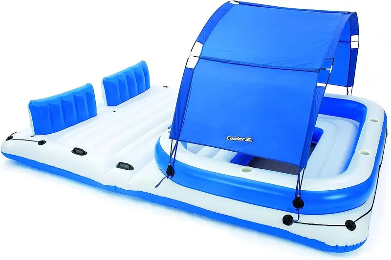 Tropical Breeze Inflatable Raft  Comfortable Floating Lounge for Pools and Lakes