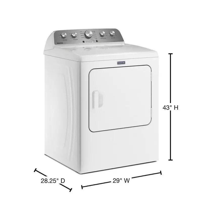 Maytag White Gas Clothes Dryer – 7.0 Cu. Ft. Vented Capacity