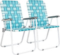 VINGLI Foldable Webbed Lawn Chairs — Pair of Lightweight, Portable Beach & Patio Seating Units
