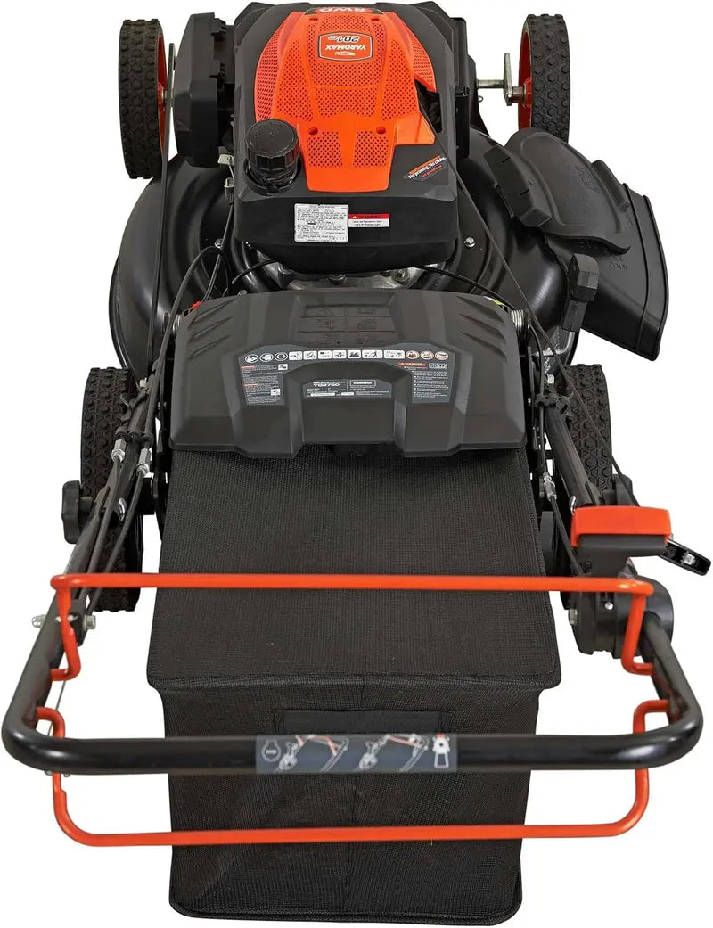 YARDMAX 22″ Gas-Powered Self-Propelled Mower — 201cc Engine, 6-Speed CVT, 3-in-1 Functionality