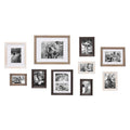 Kate and Laurel Bordeaux 10 Piece Wood Frame Set White Wash, Charcoal,...