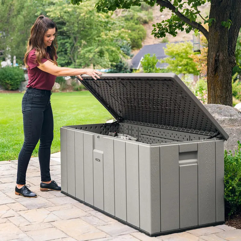 Lifetime 568-Litre Modern Deck Box – Weather-Resistant Outdoor Storage Unit (Model 60384U)