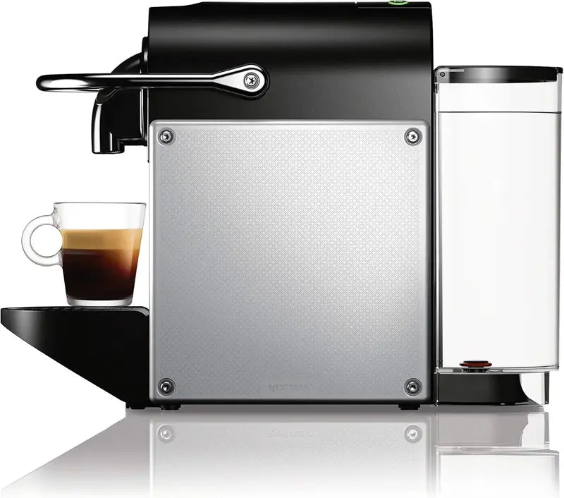 Nespresso Pixie Espresso Machine by De'Longhi – Compact 19-Bar Aluminum Coffee Maker, Silver, 1100 ml Water Tank