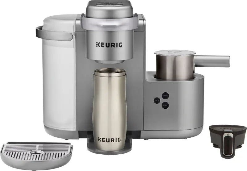 Keurig K-Cafe Special Edition Coffee Maker – Single-Serve Brewer with Built-In Milk Frother, Nickel Finish