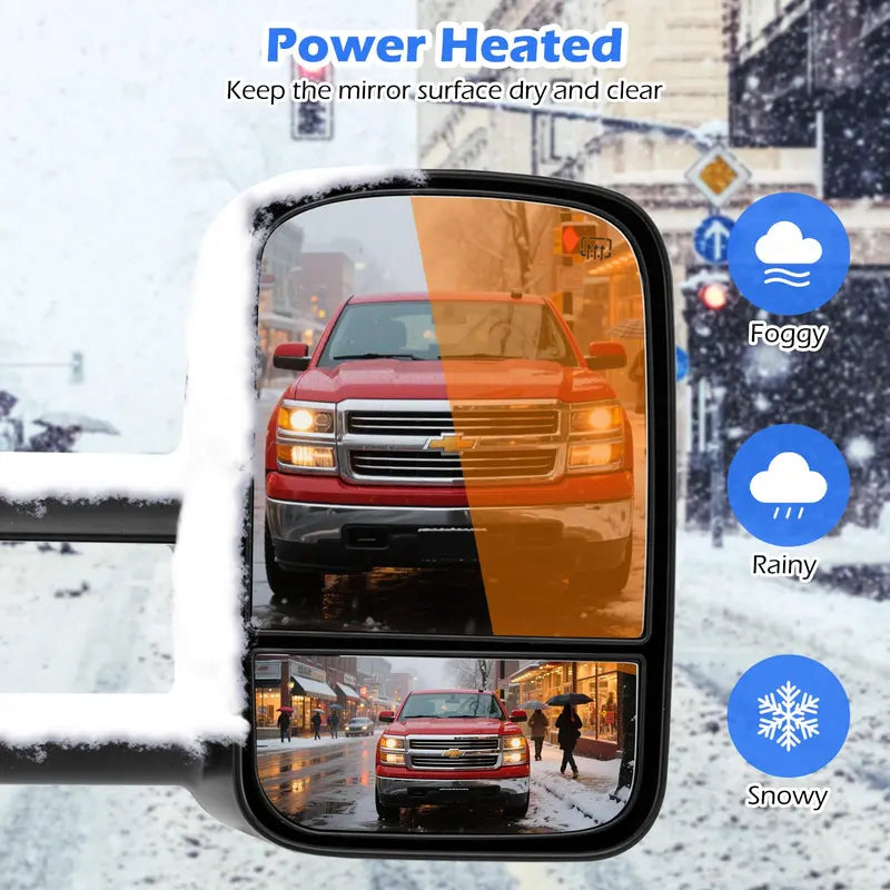 Heated Trailer Mirrors for 2003–2006 Chevrolet Silverado & GMC Sierra Trucks