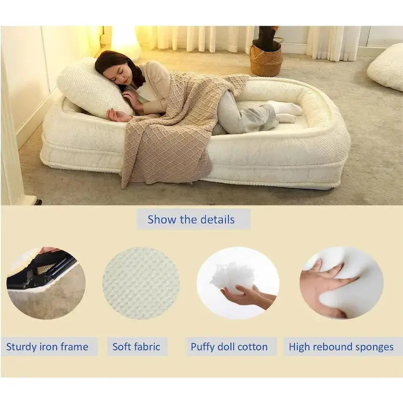 Multi-Position Lazy Sofa – 5-Way Adjustable Foldable Lounge for Bedroom or Living Room