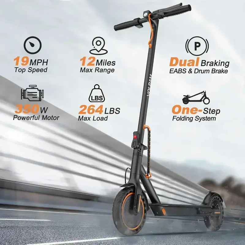 High-Performance Electric Scooter – 350W/500W Motor, 8.5″/10″ Solid Tires, 19–22 MPH Top Speed