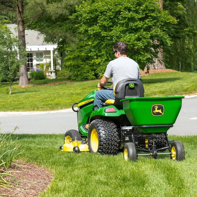 John Deere 175-Pound Tow-Behind Broadcast Spreader for Lawn and Garden Use