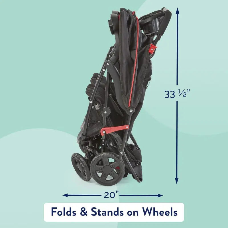 Kolcraft Side-by-Side Double Stroller – Ultra-Lightweight, Dual-Reclining Infant & Toddler Carrier