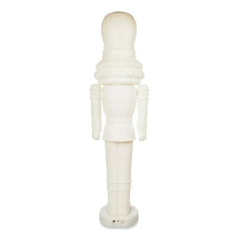Holiday Time Animated 75-Inch White Nutcracker – LED Lights & Holiday Music