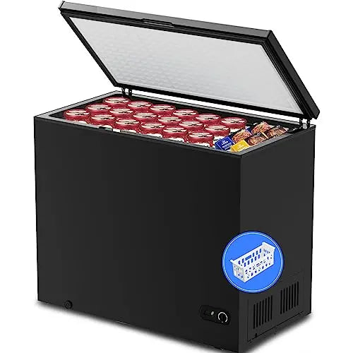 Kismile 7.0 Cubic Feet Chest Freezer with Removable Basket Free Standing