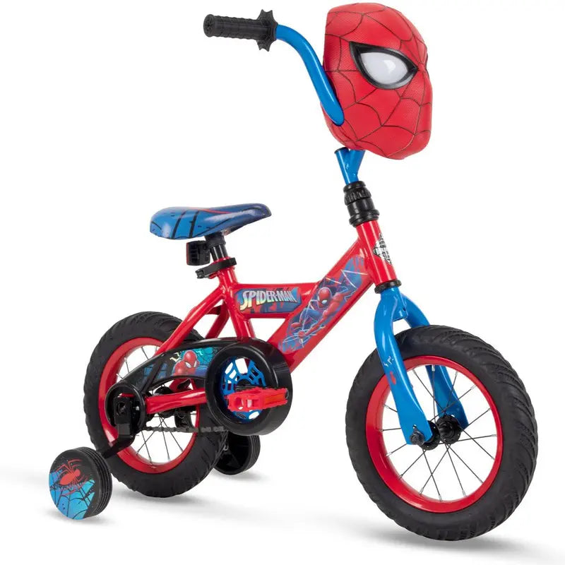 Huffy Marvel Spider-Man 12″ Boys' Bike with Training Wheels & EZ Build