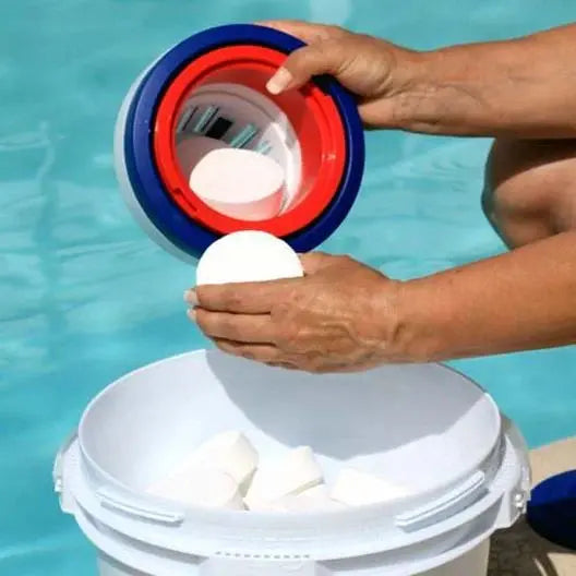 Leslie's Jumbo 3-Inch Chlorine Pool Tablets – 20-Lb Bucket for Extended Sanitization