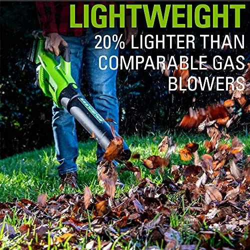 Greenworks 40V (130 MPH / 550 CFM / 75+ Compatible Tools) Cordless Brushless Axial Leaf Blower