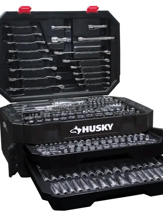 Husky 290-Piece Mechanics Tool Set – Professional-Grade Socket, Wrench & Bit Collection (H290MTS, 2025 Release)