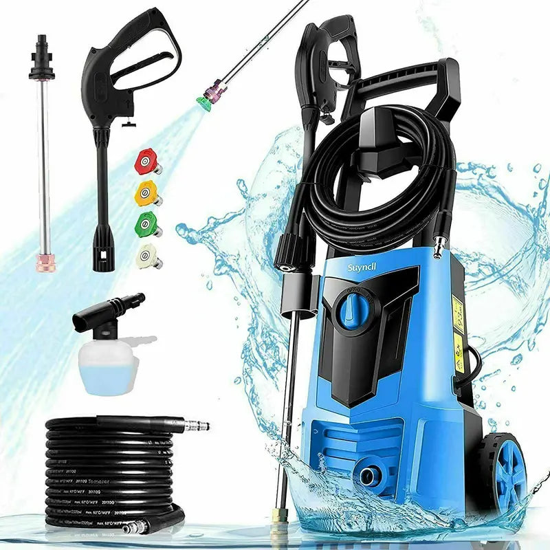 Suyncll 3000 PSI Electric Pressure Washer  2.4 GPM Heavy-Duty Cleaning System