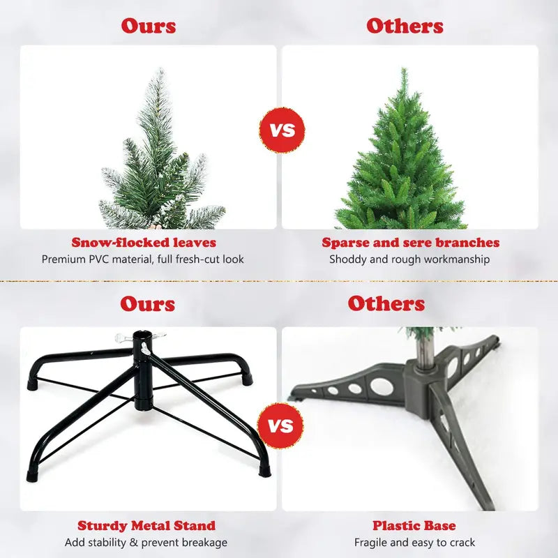 Slender Pencil-Style Artificial Christmas Tree  Available in 5ft, 6ft, and 7.5ft Heights