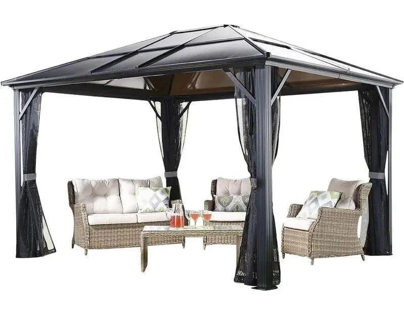 Wilmslow Aluminum Patio Gazebo – Rust-Resistant Outdoor Shade Structure with Easy Assembly