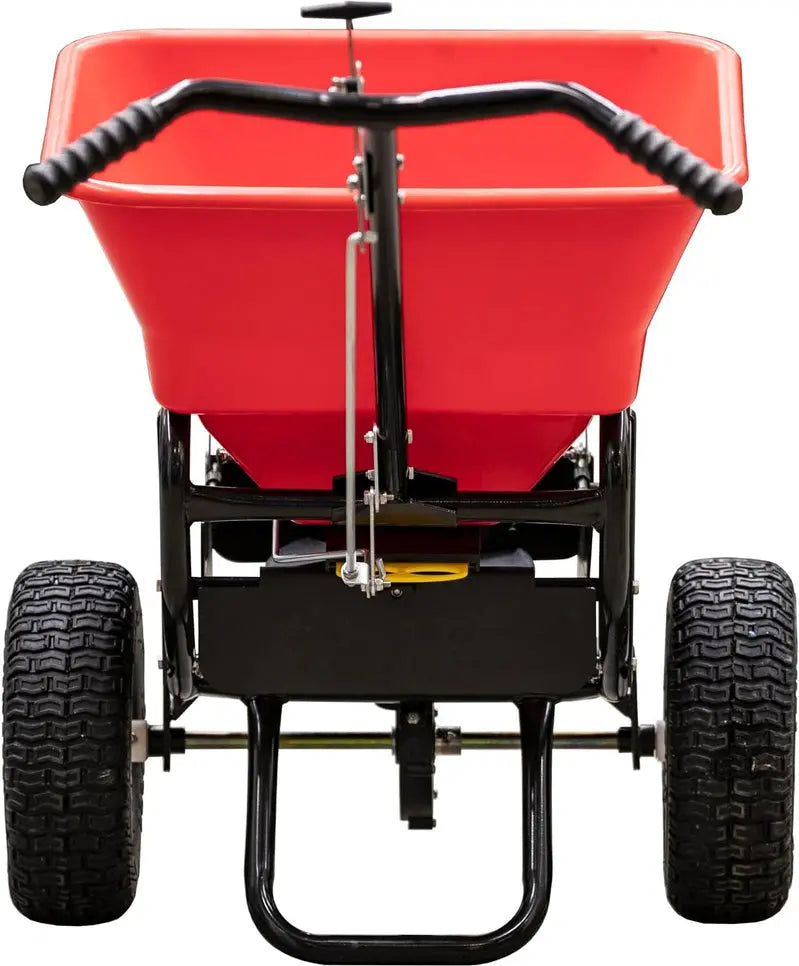 Grounds Keeper 3039632R Walk-Behind Push Spreader – 100-Lb Capacity for Seed, Salt, De-Icer, Fertilizer & More