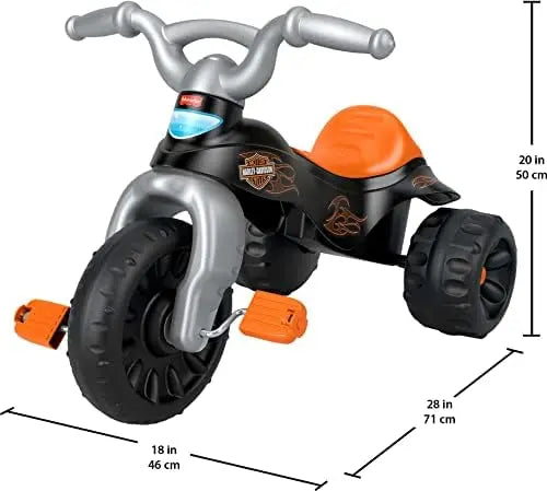 Fisher-Price Harley-Davidson Toddler Tricycle with Handlebar Grips & Storage – Amazon Exclusive