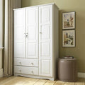Solid Wood Grand Armoire in Mocha Finish  Full-Size Wardrobe