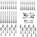 Michelangelo 45-Piece 18/10 Stainless Steel Flatware Set, Service for 8