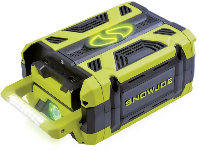 Snow Joe 100V Lithium-Ion Battery 5.0Ah with USB Ports & LED Light