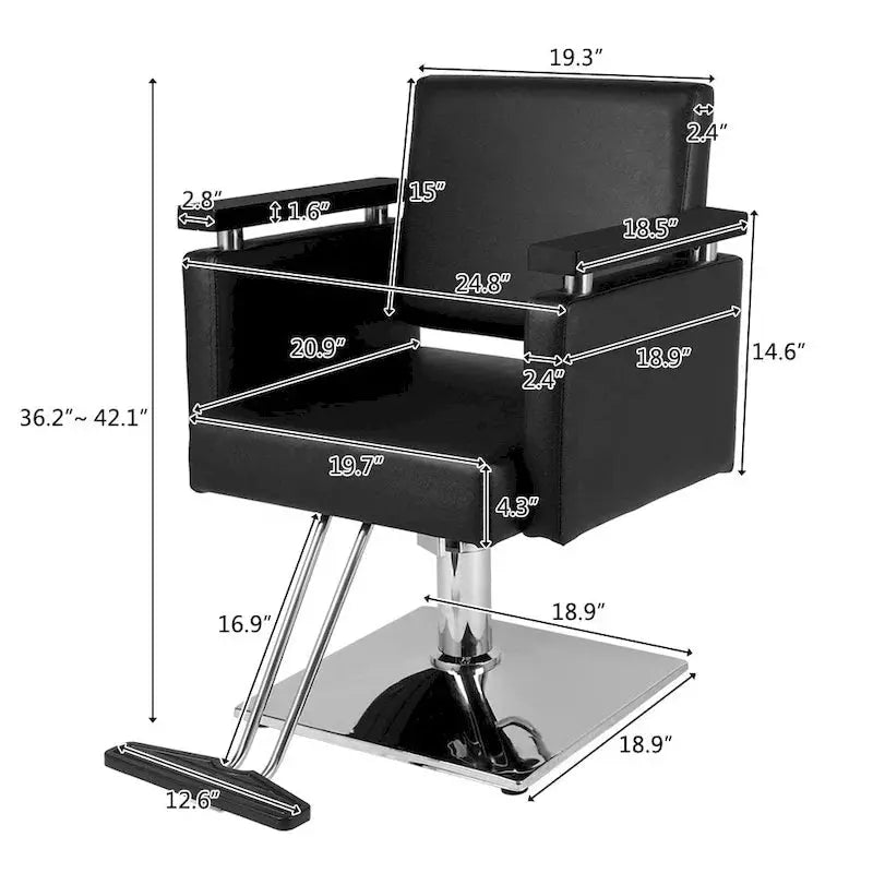 Hydraulic Barber Chair for Salon Use – Adjustable Styling Station with Footrest