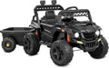 Kids' Black Electric UTV Ride-On Vehicle with Realistic Design and Safe Speed Control