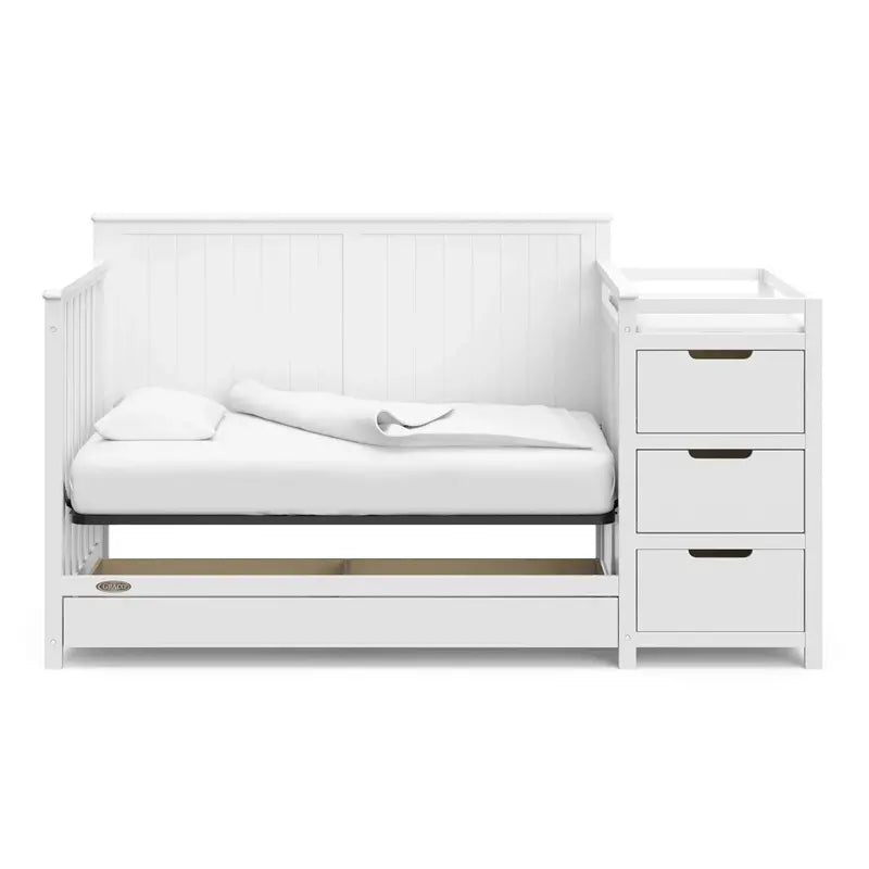 Graco Hadley 5-in-1 Convertible Crib with Integrated Changer and Storage Drawer